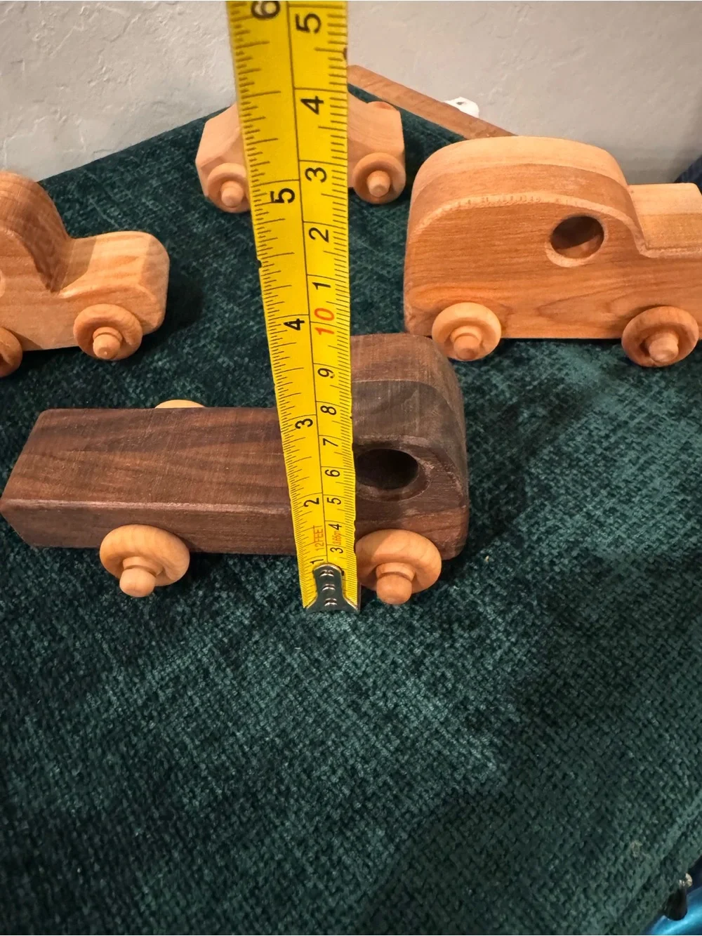 Handcrafted Wooden Toy Cars - Natural Wood Finish